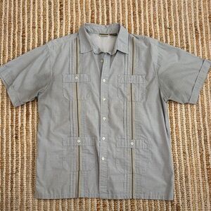 Howler Brothers Gray and Yellow Casual Button Down Shirt